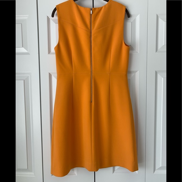 Diane Von Furstenberg DVF Carrie Shift Dress Tangerine Orange Like New - Picture 5 of 5